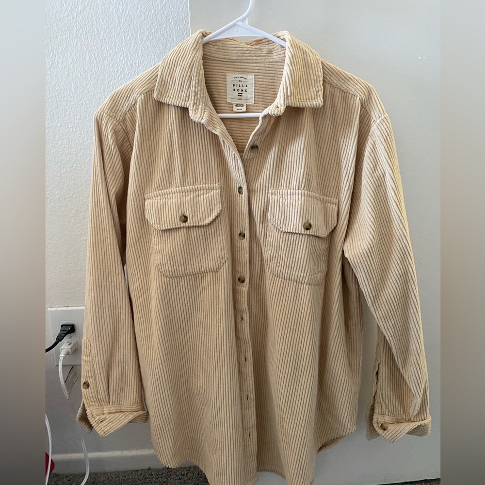 Corduroy tan overshirt.